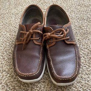 Flexi Brown Men’s Boat Shoes, Size 10